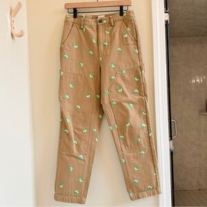 CLARE V × MONOPRIX high rise straight leg jeans